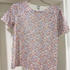 J. Crew sequin t shirt